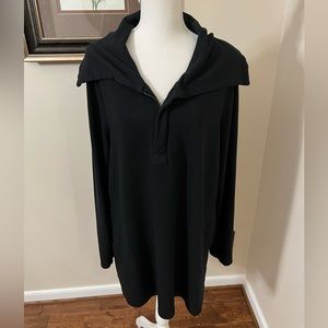 EUC Sift Surroundings Black Tunic. 3/4 Zip. Super soft and comfy! Sz L Comfy!